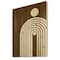 Designart - Terracotta Minimalist Boho Rainbow II - Modern Print on Natural Pine Wood